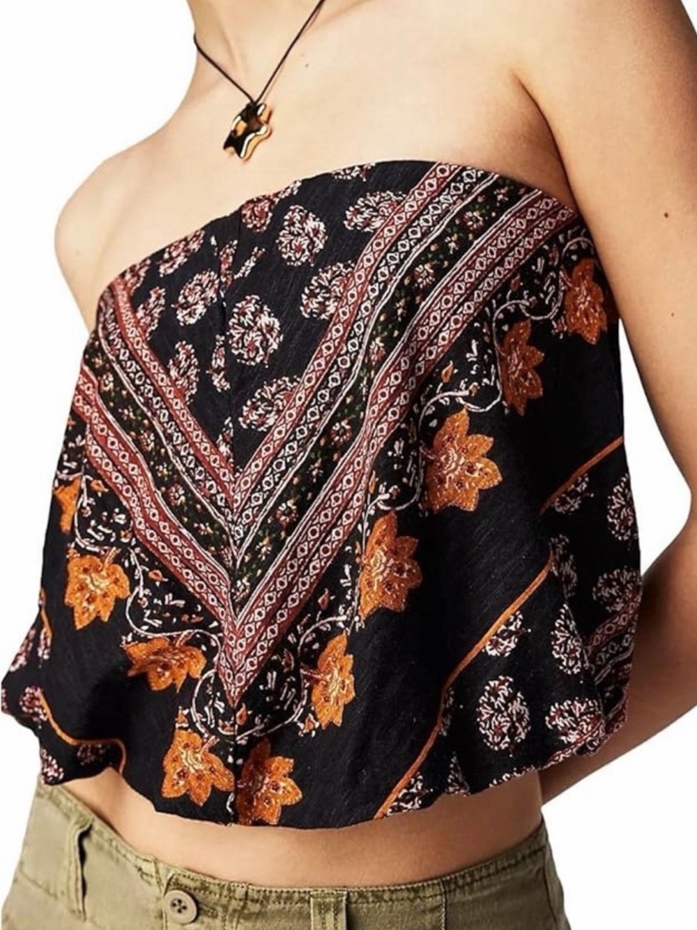 Free People Boho Borderline Tube Top